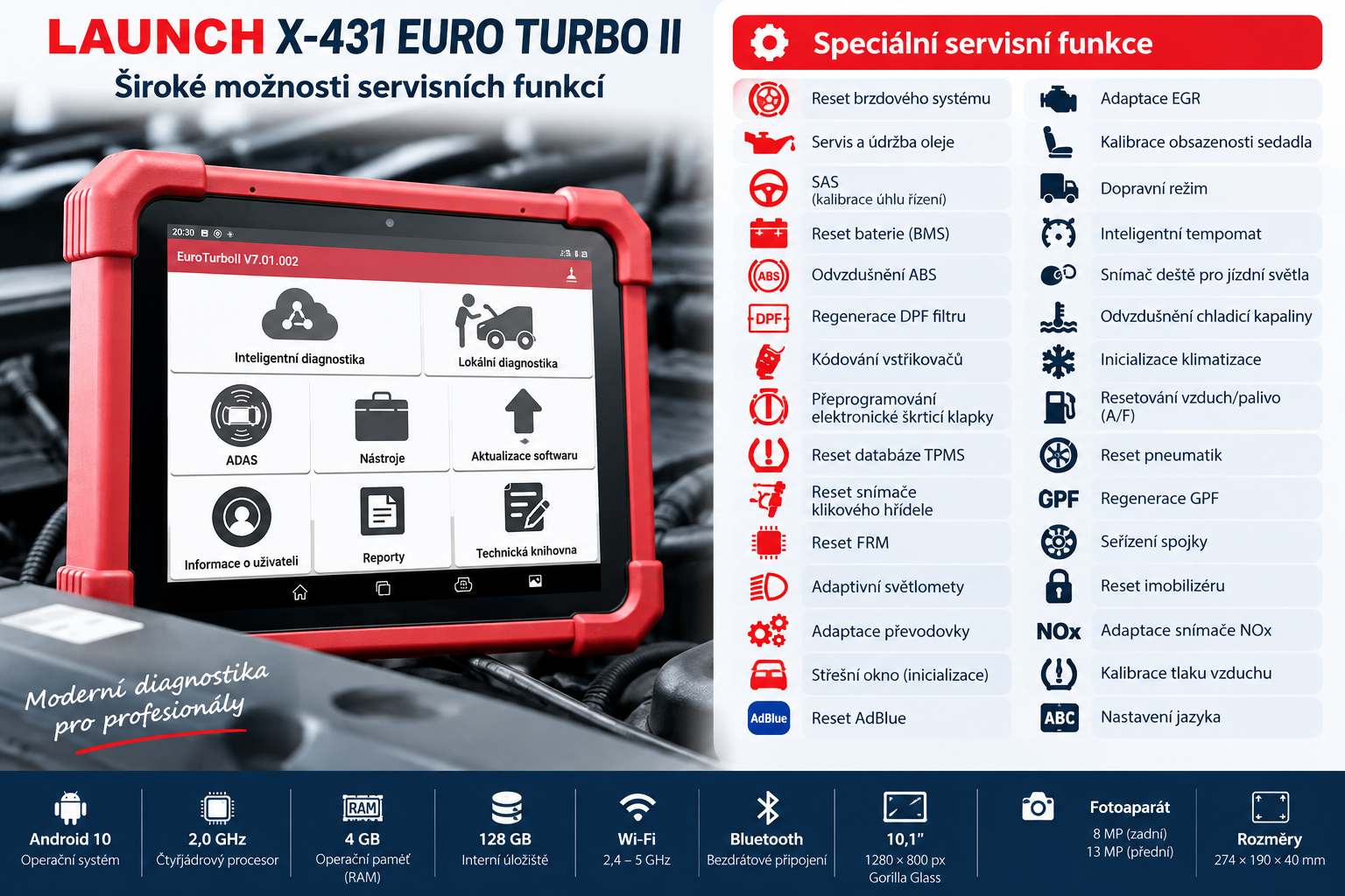 Launch Euro TUBO II Specilani funkce